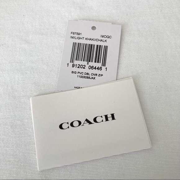 COACH Double Corner Zip Wristlet in Signature Canvas - Picture 11 of 11